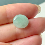 4.75 cts A-Grade Natural Moss On Snow Jadeite Oval Cabochon No.130535