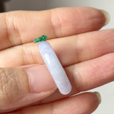 (Custom) 19.1mm A-Grade Natural Lavender Jadeite Joseon Ring (Apple Green Sakura Flower) No.162678