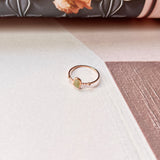 SOLD OUT: 15.8mm A-Grade Natural Jadeite Dainty Bead Ring (Fancy Shaped) No.162401