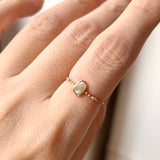 SOLD OUT: 15.8mm A-Grade Natural Jadeite Dainty Bead Ring (Fancy Shaped) No.162401