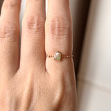 SOLD OUT: 15.8mm A-Grade Natural Jadeite Dainty Bead Ring (Fancy Shaped) No.162401