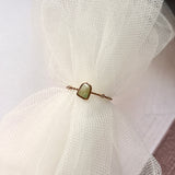 SOLD OUT: 15.8mm A-Grade Natural Jadeite Dainty Bead Ring (Fancy Shaped) No.162401