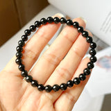 6.1mm A-Grade Natural Omphacite Jadeite Beaded Bracelet No.190382