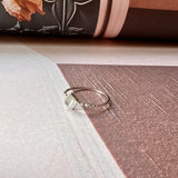 SOLD OUT: 15.5mm Icy A-Grade Natural Jadeite Dainty Bead Ring (Square-Semi Cylinder) No.162403