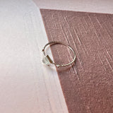 SOLD OUT: 15.5mm Icy A-Grade Natural Jadeite Dainty Bead Ring (Square-Semi Cylinder) No.162403