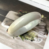 55.7mm A-Grade Natural Tri-Colour Jadeite Modern Oval Bangle No.330090