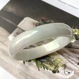 55.7mm A-Grade Natural Tri-Colour Jadeite Modern Oval Bangle No.330090