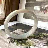 55.7mm A-Grade Natural Tri-Colour Jadeite Modern Oval Bangle No.330090