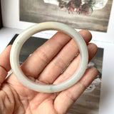 55.7mm A-Grade Natural Tri-Colour Jadeite Modern Oval Bangle No.330090