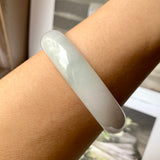 55.7mm A-Grade Natural Tri-Colour Jadeite Modern Oval Bangle No.330090