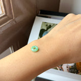 A-Grade Natural Moss On Snow Jadeite Bagel Piece No. 172711
