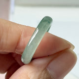 17mm A-Grade Natural Blue Floral Jadeite Slim Cut Ring Band No. 162673