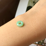 A-Grade Natural Moss On Snow Jadeite Bagel Piece No. 172711