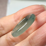 17mm A-Grade Natural Blue Floral Jadeite Slim Cut Ring Band No. 162673