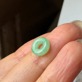 A-Grade Natural Moss On Snow Jadeite Bagel Piece No. 172711