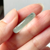 18mm A-Grade Natural Blue Floral Jadeite Slim Cut Ring Band No. 162674