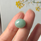 10.5 cts A-Grade Natural Light Green Jadeite Oval Cabochon No.130537