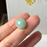 10.5 cts A-Grade Natural Light Green Jadeite Oval Cabochon No.130537