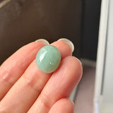 10.5 cts A-Grade Natural Light Green Jadeite Oval Cabochon No.130537