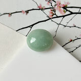 10.5 cts A-Grade Natural Light Green Jadeite Oval Cabochon No.130537
