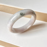 SOLD OUT: 51.5mm A-Grade Natural Lavender Green Jadeite Modern Round Bangle No. 152013