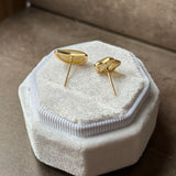 Icy A-Grade Natural Yellow Jadeite Moon & Star Stud Earring No. 180886