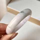 SOLD OUT: 51.5mm A-Grade Natural Lavender Green Jadeite Modern Round Bangle No. 152013