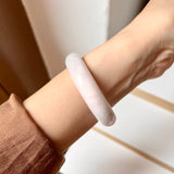 SOLD OUT: 51.5mm A-Grade Natural Lavender Green Jadeite Modern Round Bangle No. 152013