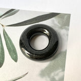 A-Grade Natural Black Jadeite Bagel Piece No.172154