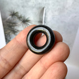 A-Grade Natural Black Jadeite Bagel Piece No.172154