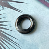 SOLD OUT: A-Grade Natural Black Jadeite Bagel Piece No.172156