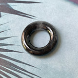 SOLD OUT: A-Grade Natural Black Jadeite Bagel Piece No.172156