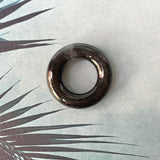 SOLD OUT: A-Grade Natural Black Jadeite Bagel Piece No.172156