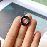 SOLD OUT: A-Grade Natural Black Jadeite Bagel Piece No.172156