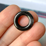 SOLD OUT: A-Grade Natural Black Jadeite Bagel Piece No.172156