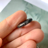 A-Grade Natural Black Jadeite Donut Pendant No.172157