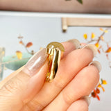 16mm Icy A-Grade Natural Yellow Jadeite DUO Statement Ring No. 162541