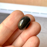 A-Grade Natural Black Jadeite Barrel Pendant No.172152