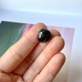 A-Grade Natural Black Jadeite Barrel Pendant No.172153