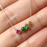 Icy Hulu Jadeite Lucky Charm Necklace No. 173026