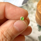 Icy A-Grade Natural Apple Green Jadeite MINI.malist Single Stud Earring No.180729