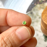 Icy A-Grade Natural Apple Green Jadeite MINI.malist Single Stud Earring No.180729