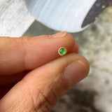 Icy A-Grade Natural Apple Green Jadeite MINI.malist Single Stud Earring No.180729