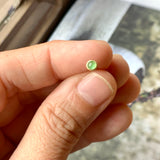 Icy A-Grade Natural Apple Green Jadeite MINI.malist Single Stud Earring No.180729