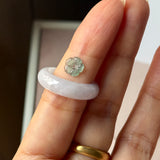 (Custom) 16.8mm A-Grade Natural Jadeite Joseon Dynasty Ring (Cherry Blossom) No.162681