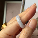 (Custom) 16.8mm A-Grade Natural Jadeite Joseon Dynasty Ring (Cherry Blossom) No.162681