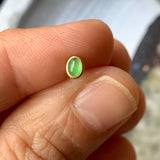 Icy A-Grade Natural Apple Green Jadeite MINI.malist Single Stud Earring No.180729