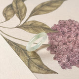 16.6mm Icy A-Grade Natural Slim Cut Jadeite Ring Band No.162682