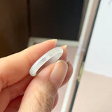 16.6mm Icy A-Grade Natural Slim Cut Jadeite Ring Band No.162682