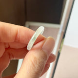 16.6mm Icy A-Grade Natural Slim Cut Jadeite Ring Band No.162682